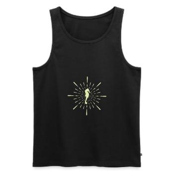 Mein Seepferd Seepferdchen Wasser Schwimmen - Männer Premium Bio Tank Top - Schwarz - Vorne - AI Model Male 178 light (178cm)