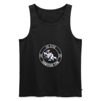 Brasilianisches Jiu Jitsu und Grappling - Jiu - Männer Premium Bio Tank Top - Schwarz - Vorne - Michal (187cm)