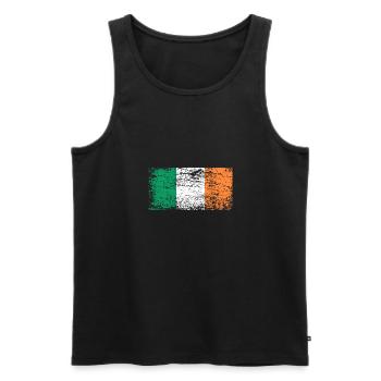 Drapeau de l’Irlande - Débardeur bio Premium Homme - noir - Devant - AI Model Male 178 light (178cm)