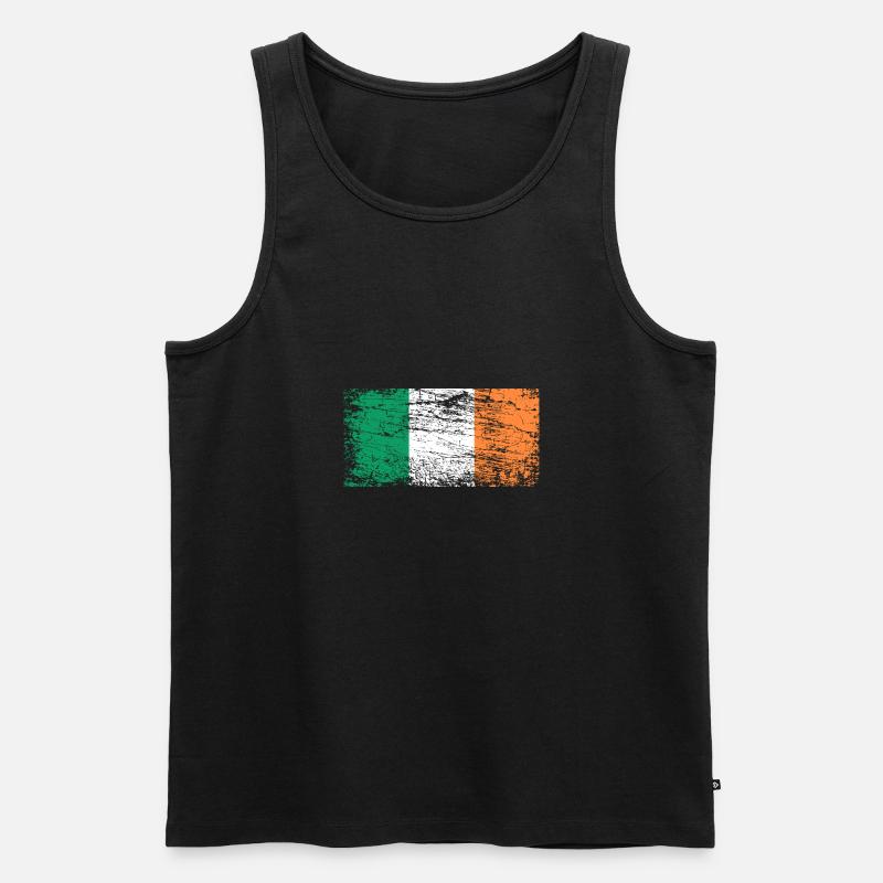 Drapeau de l’Irlande - Débardeur bio Premium Homme - noir