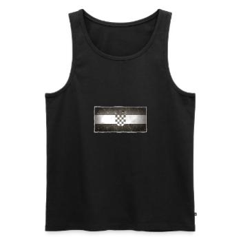 Croatia - Men's Premium Organic Tank Top - black - Front - Michal (187cm)