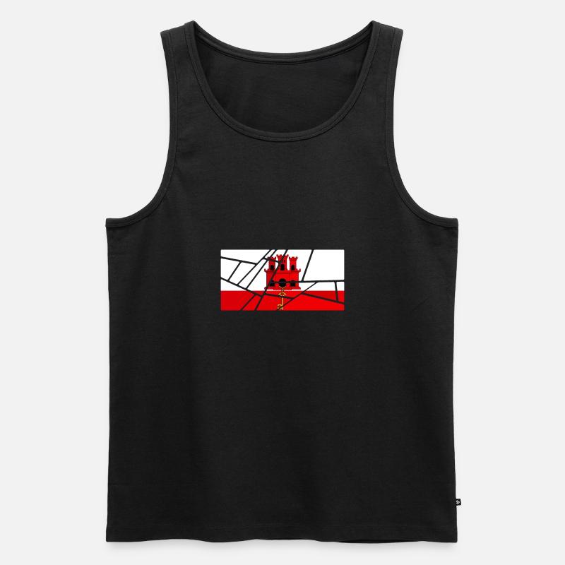 Gibraltar - Männer Premium Bio Tank Top - Schwarz