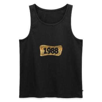 Lingots d’or 1988 - Débardeur bio Premium Homme - noir - Devant - Michal (187cm)