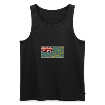 Land Tuvalu - Männer Premium Bio Tank Top - Schwarz - Vorne - AI Model Male 178 light (178cm)