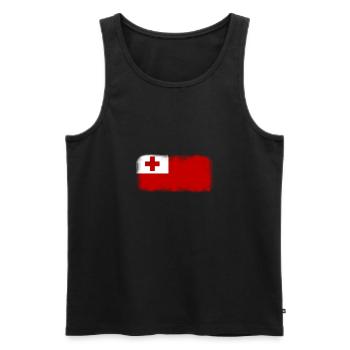 Tonga Tonga - Men's Premium Organic Tank Top - black - Front - AI Model Male 178 light (178cm)