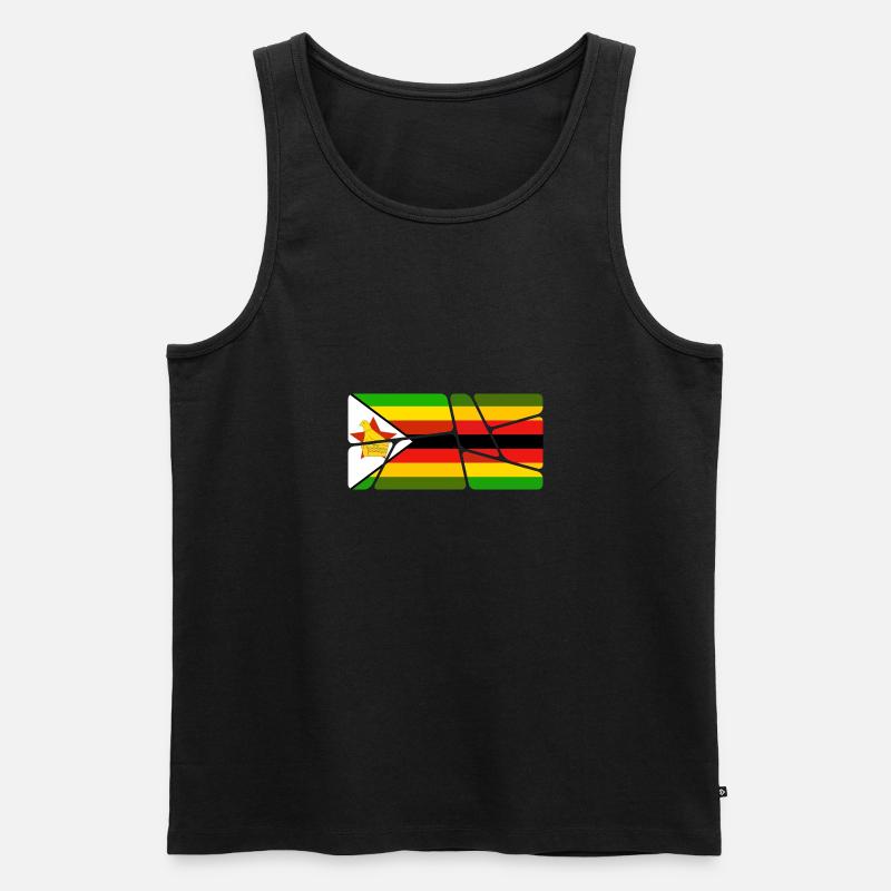 Simbabwe Simbabwe - Männer Premium Bio Tank Top - Schwarz
