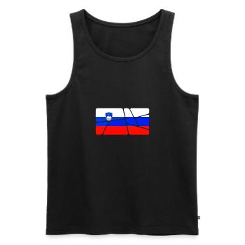 Slovénie Slovénie - Débardeur bio Premium Homme - noir - Devant - AI Model Male 178 light (178cm)