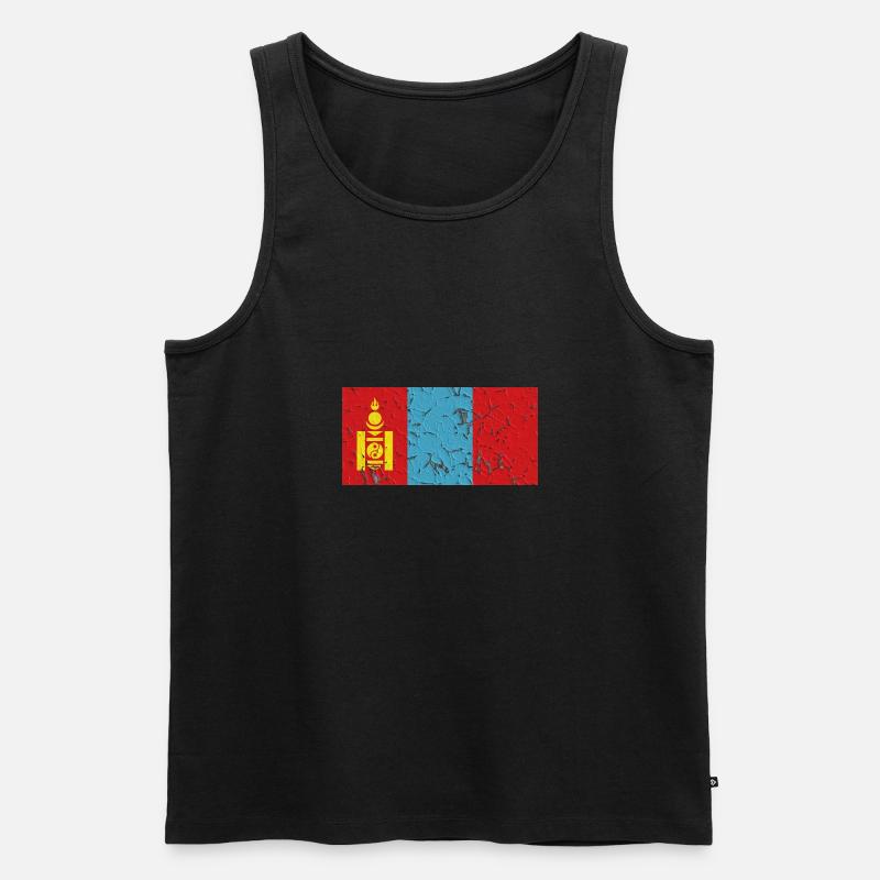 Mongolei Mongolei - Männer Premium Bio Tank Top - Schwarz
