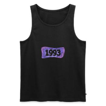 1993 - Débardeur bio Premium Homme - noir - Devant - AI Model Male 178 light (178cm)