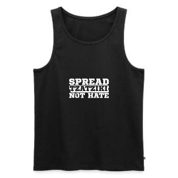 Griechenland Flagge Balkan Urlaub Antike Korfu - Männer Premium Bio Tank Top - Schwarz - Vorne - Michal (187cm)