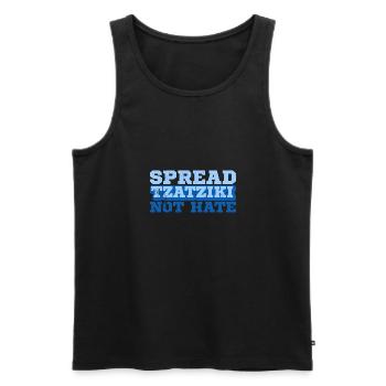 Griechenland Flagge Balkan Urlaub Antike Korfu - Männer Premium Bio Tank Top - Schwarz - Vorne - Michal (187cm)