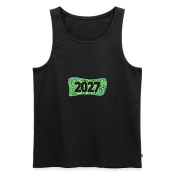 Scratches 2027 - Men's Premium Organic Tank Top - black - Front - AI Model Male 178 light (178cm)