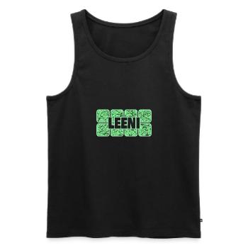 Cadeau pour Leeni - Débardeur bio Premium Homme - noir - Devant - AI Model Male 178 light (178cm)