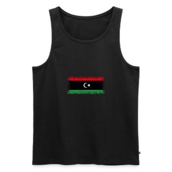 Libya Libya - Men's Premium Organic Tank Top - black - Front - AI Model Male 178 light (178cm)