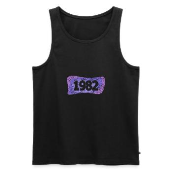 Etudiants 1982 - Débardeur bio Premium Homme - noir - Devant - AI Model Male 178 light (178cm)