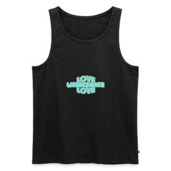 Spruch Webdesigner - Männer Premium Bio Tank Top - Schwarz - Vorne - AI Model Male 178 light (178cm)