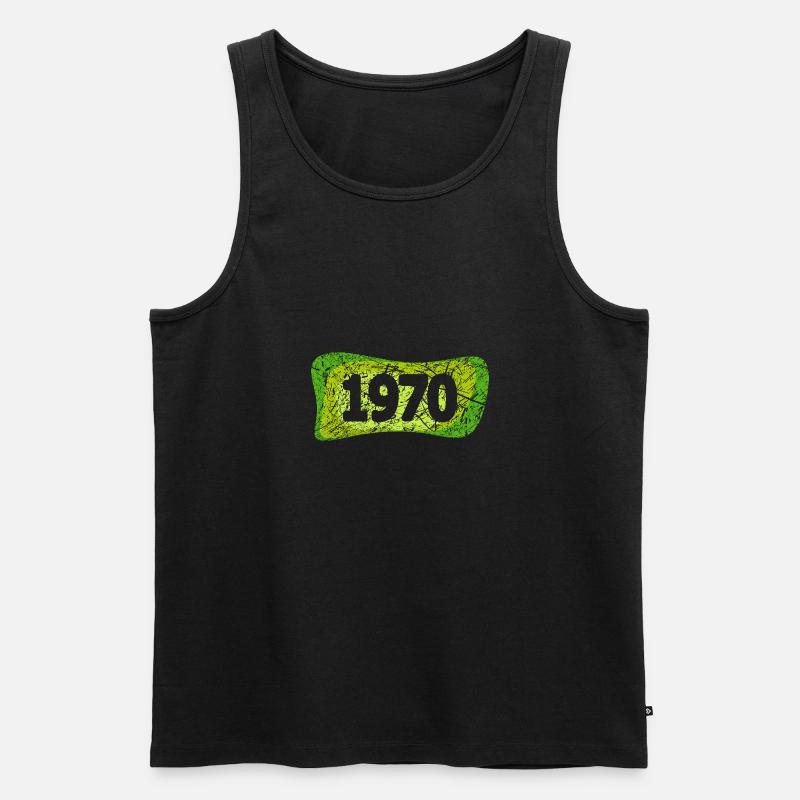 1970 1970 - Männer Premium Bio Tank Top - Schwarz