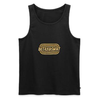 Business economist as work - Men's Premium Organic Tank Top - black - Front - Michal (187cm)