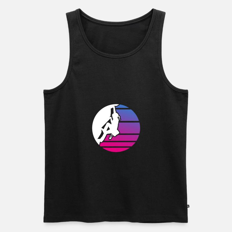 Klettern Kind Mädchen Bouldern - Männer Premium Bio Tank Top - Schwarz