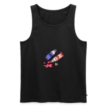 Dyes Tube Stains Ink Coloring - Men's Premium Organic Tank Top - black - Front - AI Model Male 178 light (178cm)