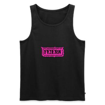 Feiern Junggesellenabschied Techno Disco JGA - Männer Premium Bio Tank Top - Schwarz - Vorne - Michal (187cm)