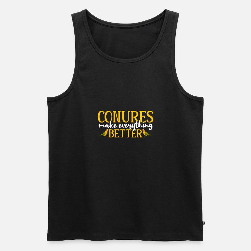 Molinasittich Papagei Vogel Sonnensittich - Männer Premium Bio Tank Top - Schwarz