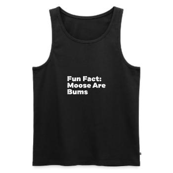 Moose Are Bums Funny Animal Pun Humour Animal Meme - Débardeur bio Premium Homme - noir - Devant - AI Model Male 178 light (178cm)