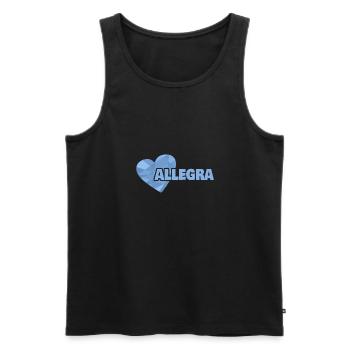 Sister Daughter Mama Baby First Name Allegra - Men's Premium Organic Tank Top - black - Front - AI Model Male 178 light (178cm)