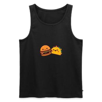 burger and Döner - Men's Premium Organic Tank Top - black - Front - Michal (187cm)