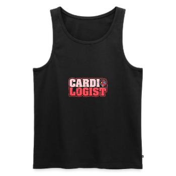 Formation cardiologue Profession cardiologie Coeur - Débardeur bio Premium Homme - noir - Devant - Michal (187cm)