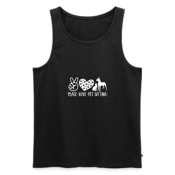 Pet Sitting Cat Dog Pet Sitter - Men's Premium Organic Tank Top - black - Front - AI Model Male 178 light (178cm)