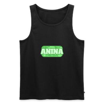 Cadeau pour Anina - Débardeur bio Premium Homme - noir - Devant - Michal (187cm)