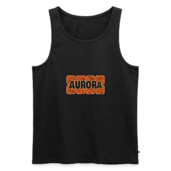 Weiblich Aurora - Männer Premium Bio Tank Top - Schwarz - Vorne - AI Model Male 178 light (178cm)