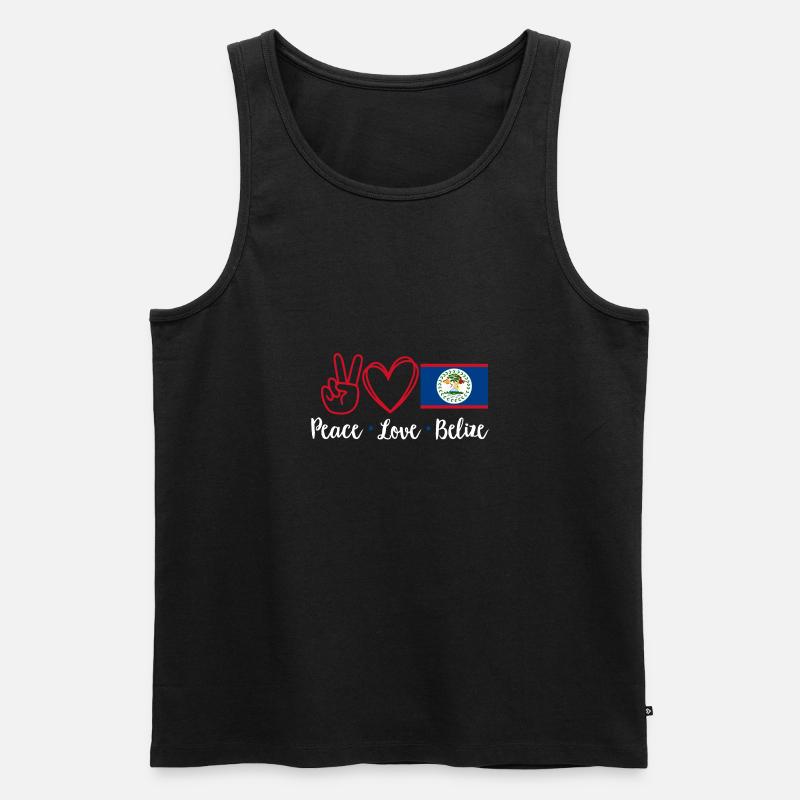 Belize Flagge Belizer - Männer Premium Bio Tank Top - Schwarz