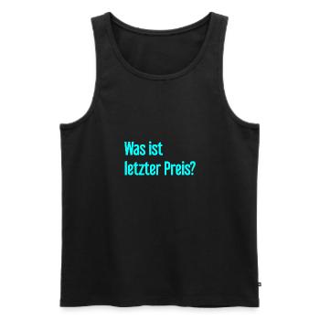 What is last price? - Men's Premium Organic Tank Top - black - Front - Michal (187cm)