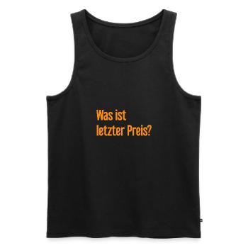 What is last price? - Men's Premium Organic Tank Top - black - Front - Michal (187cm)