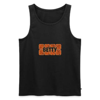 Betty comme prénom - Débardeur bio Premium Homme - noir - Devant - Michal (187cm)