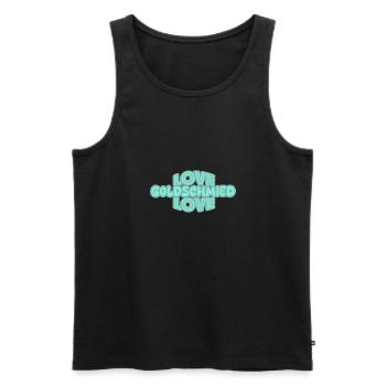 Goldsmith as a saying - Men's Premium Organic Tank Top - black - Front - AI Model Male 178 light (178cm)