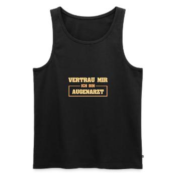 Funny Ophthalmologist - Men's Premium Organic Tank Top - black - Front - Michal (187cm)