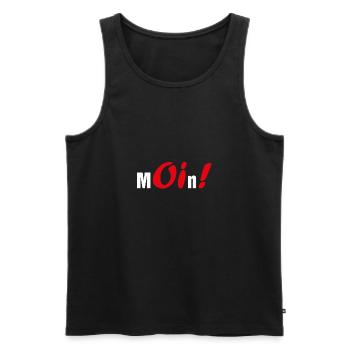 Moin Oi! Nord Punk Skinhead Funny nordisch - Männer Premium Bio Tank Top - Schwarz - Vorne - Michal (187cm)