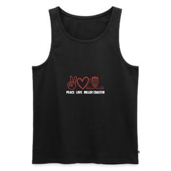 Achterbahn Rollercoaster Freizeitpark - Männer Premium Bio Tank Top - Schwarz - Vorne - Michal (187cm)