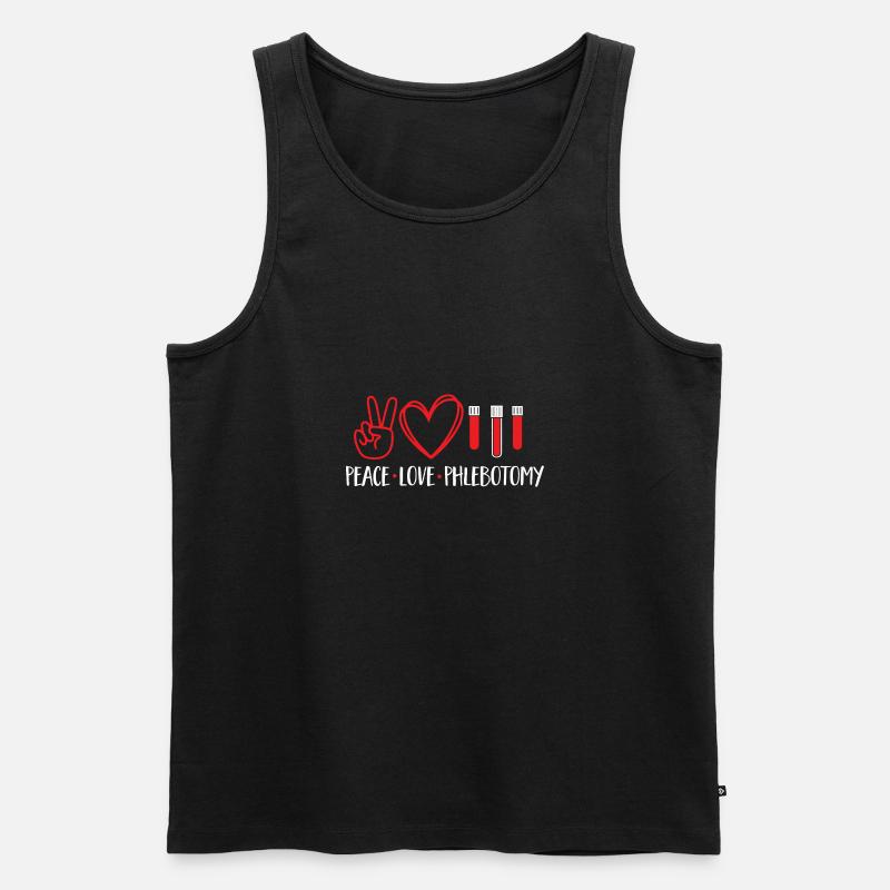 Phlebotomie Blutabnahme Blut Krankenschwester - Männer Premium Bio Tank Top - Schwarz