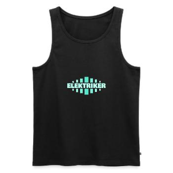 Métier électricien - Débardeur bio Premium Homme - noir - Devant - Michal (187cm)