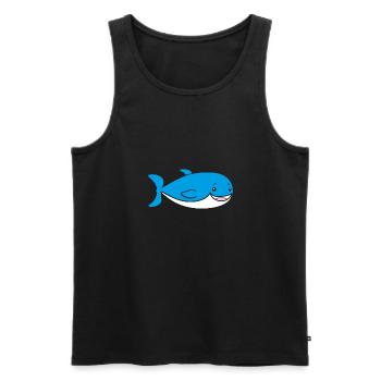 whale - Men's Premium Organic Tank Top - black - Front - AI Model Male 178 light (178cm)