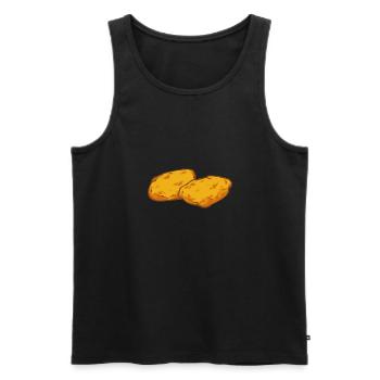 Chicken Nugget Lover Chicken Nuggets - Men's Premium Organic Tank Top - black - Front - AI Model Male 178 light (178cm)