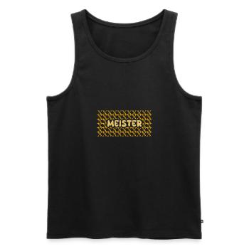Le métier de maître artisan - Débardeur bio Premium Homme - noir - Devant - Michal (187cm)