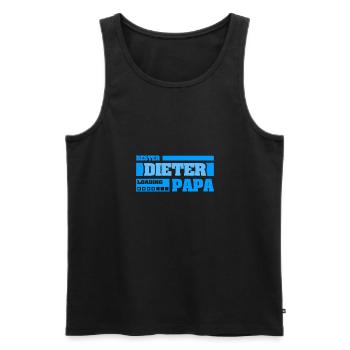 Vorname Dieter - Männer Premium Bio Tank Top - Schwarz - Vorne - AI Model Male 178 light (178cm)