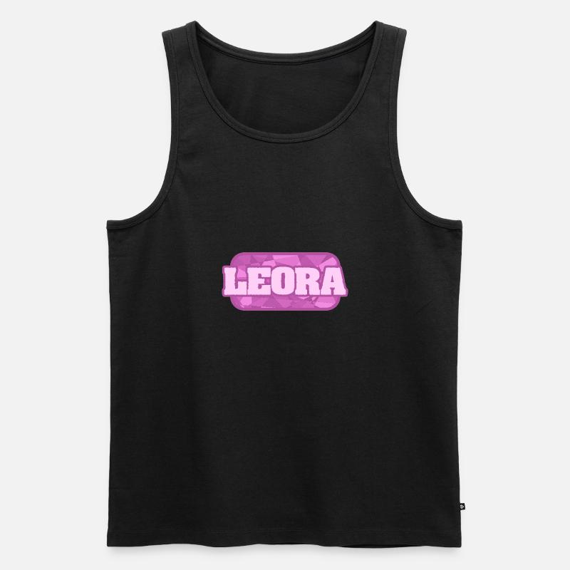 Leora als Gesundheit - Männer Premium Bio Tank Top - Schwarz