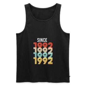Vintage 1992 birthday year of birth retro vintage - Men's Premium Organic Tank Top - black - Front - Michal (187cm)