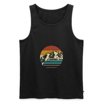 Border Collie Hund Welpe Zucht Agility Hütehund - Männer Premium Bio Tank Top - Schwarz - Vorne - AI Model Male 178 light (178cm)